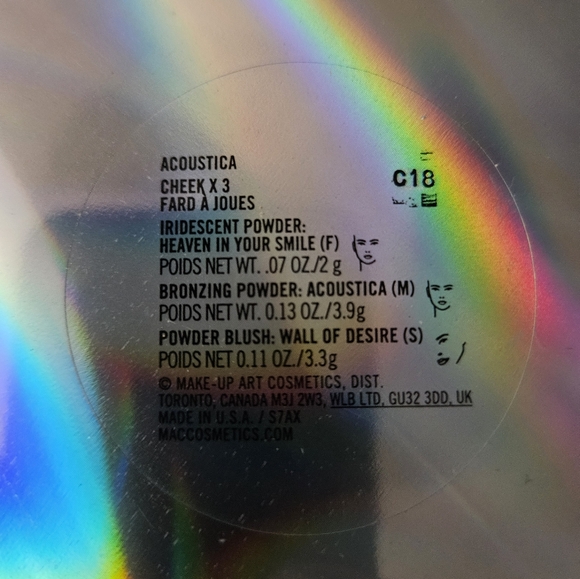 Mac X Jeremy Scott Acoustica Cheek Palette X3 Blush Highlighter Bronzer NEW - Picture 6 of 6